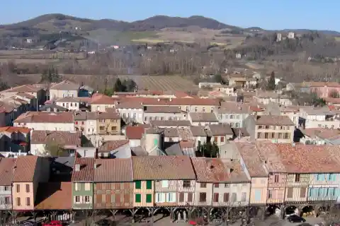 Mirepoix (Ariège, France) - Vue de la ville depuis le clocher de la cathédrale