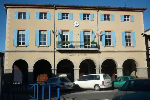 L'hôtel de ville de Varilhes (Ariège, Midi-Pyrénées, France)