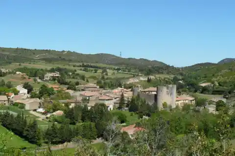Vue de Villerouge-Termenes, Aude, France