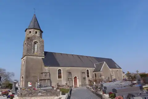 La Bazoque (Normandie, France). L'église Saint-Martin