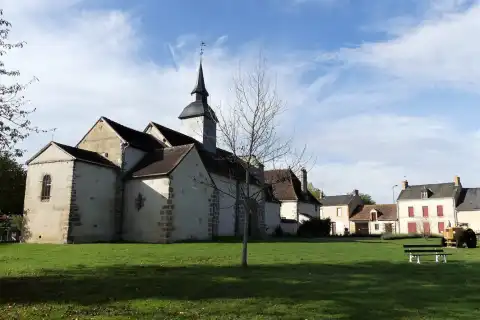 Le bourg de La Celle-sous-Gouzon, Creuse, France
