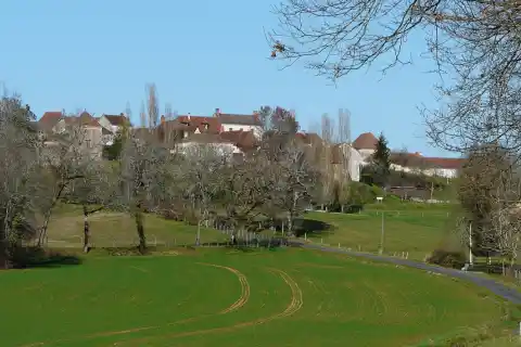 Le village de Saint-Jory-las-Bloux, Dordogne, France