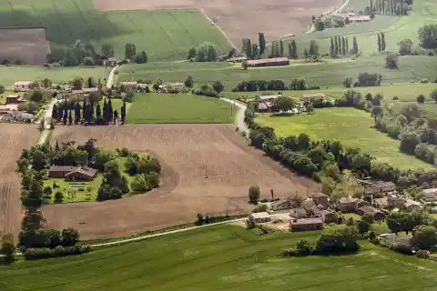Saint Anatoly de Lanta, Haute-Garonne, France. Vue aérienne