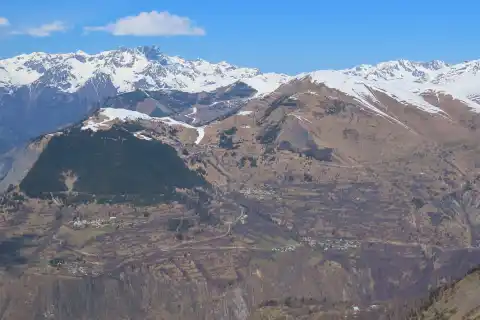 Auris depuis le Mais, Les Deux Alpes, Isère, France, La Molière, Gorges de l'Infernet