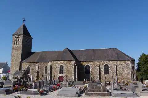 Agneaux (Normandie, France). L'église Saint-Jean-Baptiste