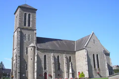 Le Fresne-Poret (Normandie, France). L'église Saint-Jean-Baptiste