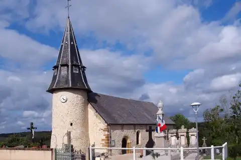 Fresnay-le-Samson (Normandie, France). L'église Notre-Dame