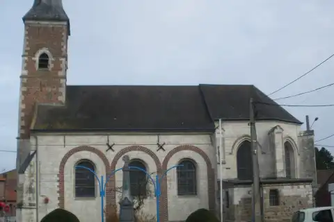 Vue de l'église de Verquigneul