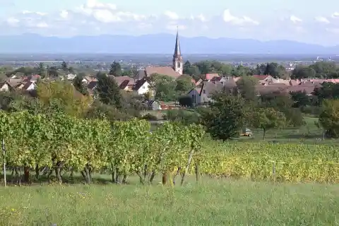 Vue de Wuenheim, Alsace, France