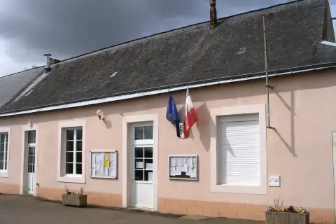 La mairie d'Amné, Sarthe, France