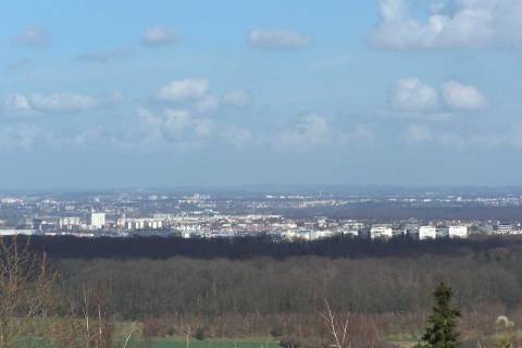 Vue générale d'Achères (Yvelines, France) depuis les hauteurs de Chambourcy