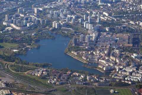 Vue aérienne du lac de Créteil